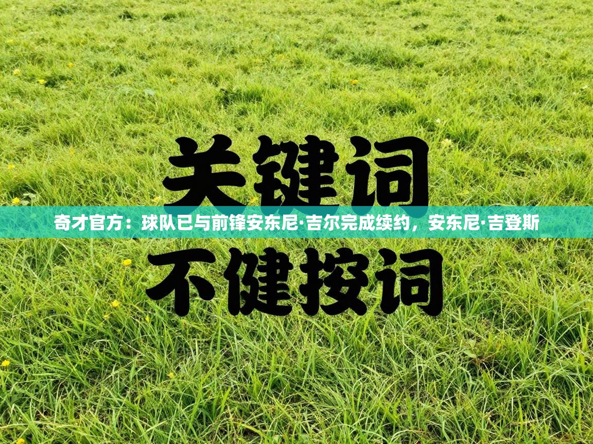 奇才官方：球队已与前锋安东尼·吉尔完成续约，安东尼·吉登斯  第1张